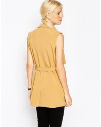 beige ärmelloser Mantel von Asos