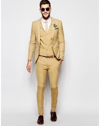 beige Anzughose von Asos