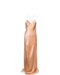 beige Ballkleid von Michelle Mason