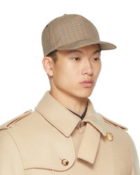 beige Baseballkappe mit Schottenmuster von Burberry