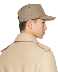 beige Baseballkappe mit Schottenmuster von Burberry