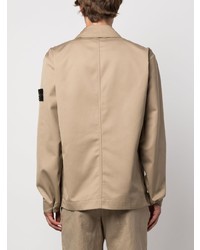 beige Baumwollsakko von Stone Island