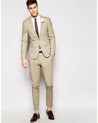 beige Baumwollsakko von Asos