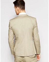 beige Baumwollsakko von Asos