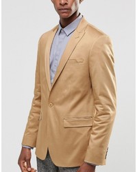 beige Baumwollsakko von Asos