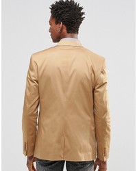 beige Baumwollsakko von Asos