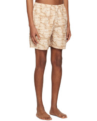 beige bedruckte Badeshorts von Nanushka