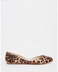 beige bedruckte Ballerinas von Asos