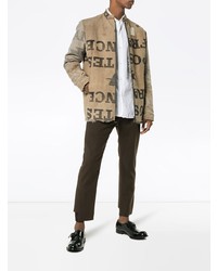 beige bedruckte Bomberjacke von By Walid