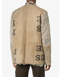 beige bedruckte Bomberjacke von By Walid