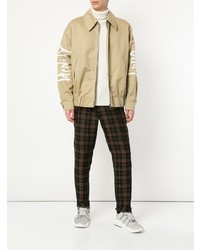 beige bedruckte Bomberjacke von MSGM