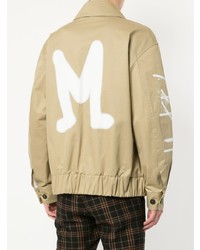 beige bedruckte Bomberjacke von MSGM