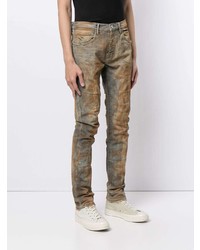 beige bedruckte Jeans von purple brand