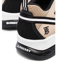beige bedruckte niedrige Sneakers von Burberry