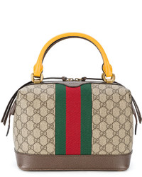beige bedruckte Shopper Tasche von Gucci