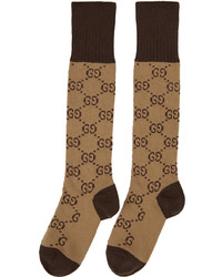 beige bedruckte Socken von Gucci