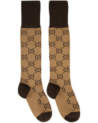 beige bedruckte Socken von Gucci