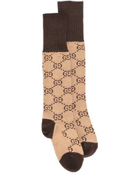 beige bedruckte Socken von Gucci