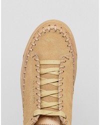 beige bedruckte Turnschuhe von Religion