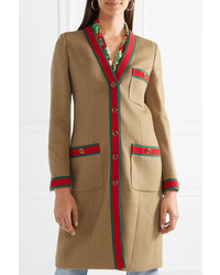 beige bedruckter Mantel von Gucci