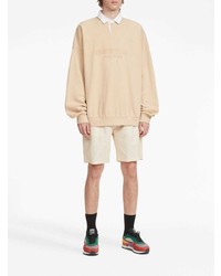 beige bedruckter Polo Pullover von FEAR OF GOD ESSENTIALS