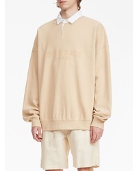 beige bedruckter Polo Pullover von FEAR OF GOD ESSENTIALS