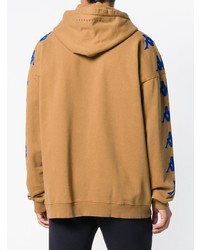 beige bedruckter Pullover mit einem Kapuze von Kappa