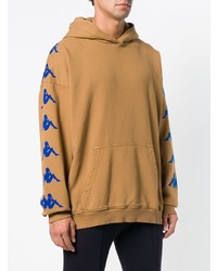 beige bedruckter Pullover mit einem Kapuze von Kappa