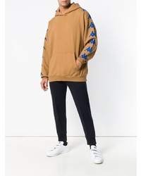 beige bedruckter Pullover mit einem Kapuze von Kappa