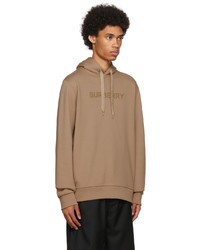 beige bedruckter Pullover mit einem Kapuze von Burberry