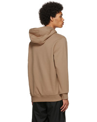 beige bedruckter Pullover mit einem Kapuze von Burberry