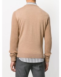 beige bedruckter Pullover mit einem Rundhalsausschnitt von JW Anderson