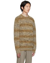 beige bedruckter Pullover mit einem Rundhalsausschnitt von Norse Projects