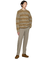 beige bedruckter Pullover mit einem Rundhalsausschnitt von Norse Projects