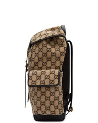 beige bedruckter Rucksack von Gucci