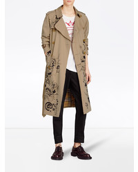 beige bedruckter Trenchcoat von Burberry