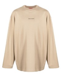 beige bedrucktes Langarmshirt von A BETTER MISTAKE