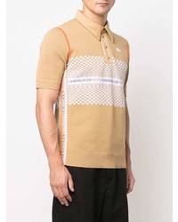 beige bedrucktes Polohemd von Lacoste