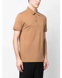 beige bedrucktes Polohemd von Tommy Hilfiger