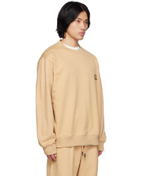 beige bedrucktes Sweatshirt von Wooyoungmi