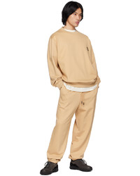 beige bedrucktes Sweatshirt von Wooyoungmi