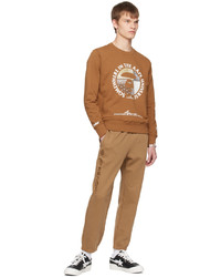 beige bedrucktes Sweatshirt von AAPE BY A BATHING APE