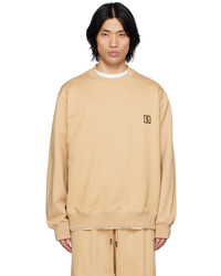 beige bedrucktes Sweatshirt von Wooyoungmi