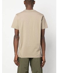 beige bedrucktes T-Shirt mit einem Rundhalsausschnitt von Maharishi