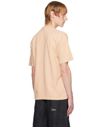 beige bedrucktes T-Shirt mit einem Rundhalsausschnitt von Online Ceramics