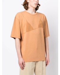 beige bedrucktes T-Shirt mit einem Rundhalsausschnitt von Jacquemus