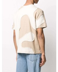 beige bedrucktes T-Shirt mit einem Rundhalsausschnitt von Telfar