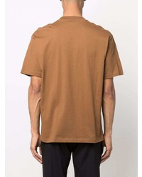 beige bedrucktes T-Shirt mit einem Rundhalsausschnitt von Neil Barrett