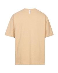 beige bedrucktes T-Shirt mit einem Rundhalsausschnitt von Students Golf