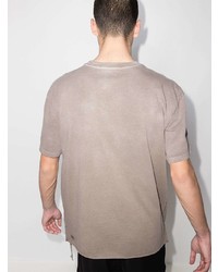 beige bedrucktes T-Shirt mit einem Rundhalsausschnitt von Ksubi